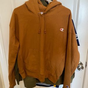 Brown/tan Champion Hoodie